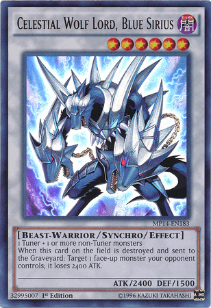 Celestial Wolf Lord, Blue Sirius [MP14-EN183] Ultra Rare - POKÉ JEUX