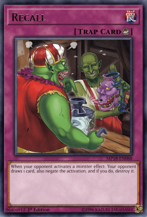 Recall [MP18-EN088] Rare - POKÉ JEUX