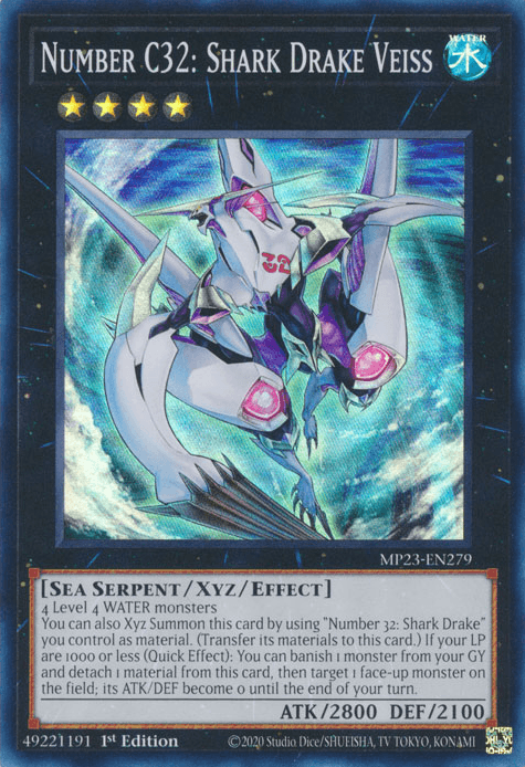 Number C32: Shark Drake Veiss [MP23-EN279] Super Rare - POKÉ JEUX