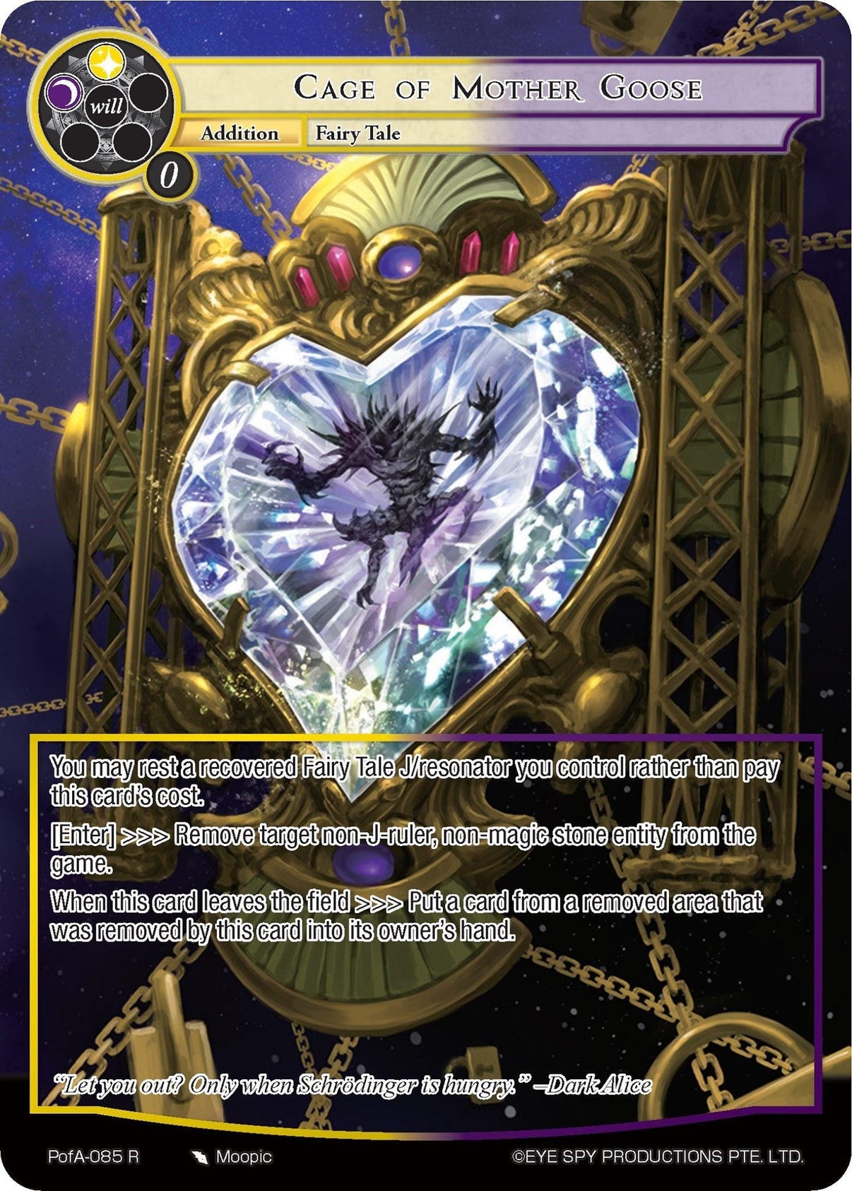 Cage of Mother Goose (Full Art) (PofA-085) [Alice Origin IV: Prologue of Attoractia] - POKÉ JEUX
