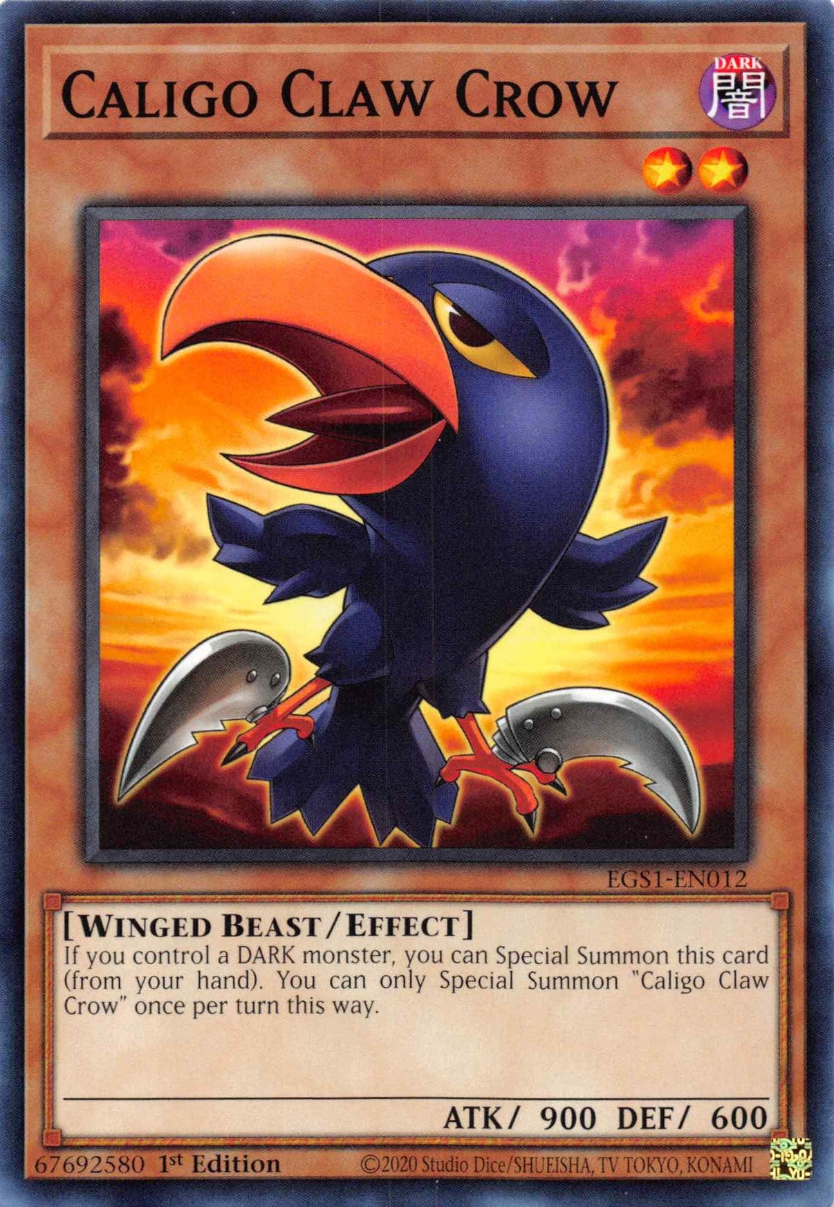 Caligo Claw Crow [EGS1-EN012] Common - POKÉ JEUX
