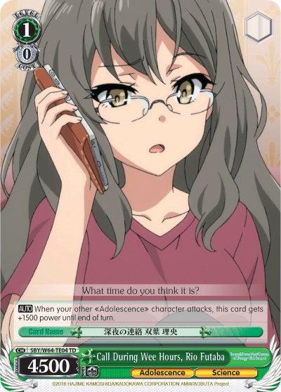 Call During Wee Hours, Rio Futaba (SBY/W64-TE04 TD) [Rascal Does Not Dream of Bunny Girl Senpai] - POKÉ JEUX