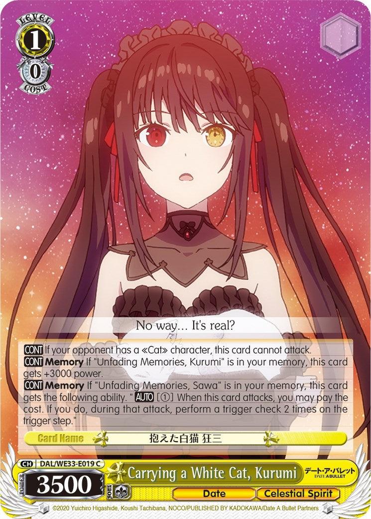 Carrying a White Cat, Kurumi (DAL/WE33-E019 C) (Parallel Foil) [Date A Bullet] - POKÉ JEUX