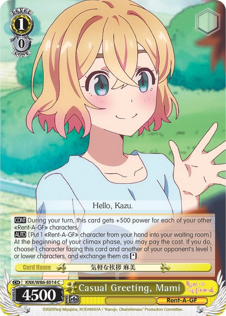 Casual Greeting, Mami (KNK/W86-E014 C) [Rent-A-Girlfriend] - POKÉ JEUX
