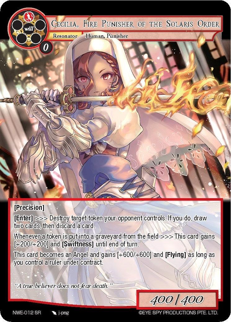Cecilia, Fire Punisher of the Solaris Order (NWE-012 SR) [A New World Emerges] - POKÉ JEUX