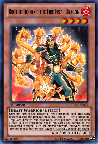 Brotherhood of the Fire Fist - Dragon [CBLZ-EN025] Super Rare - POKÉ JEUX
