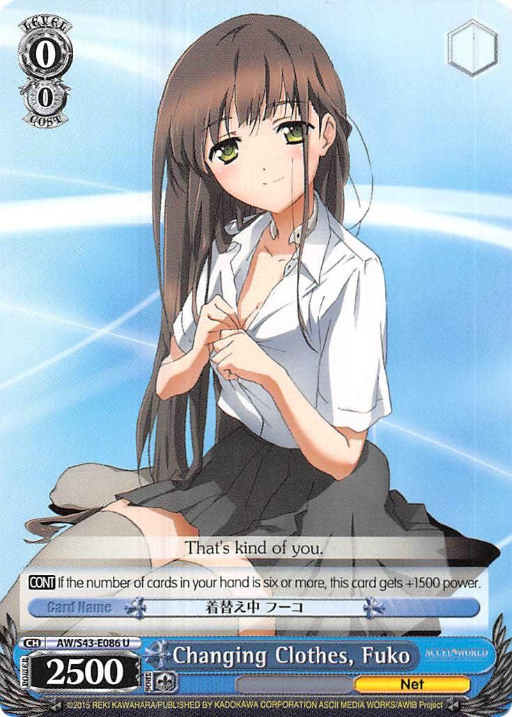 Changing Clothes, Fuko (AW/S43-E086 U) [Accel World -Infinite Burst-] - POKÉ JEUX