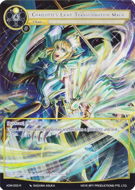 Charlotte's Light Transformation Magic (Full Art) (ADW-002) [Assault into the Demonic World] - POKÉ JEUX
