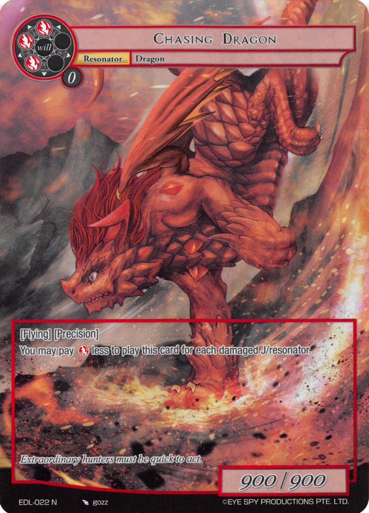 Chasing Dragon (Full Art) (EDL-022) [The Epic of the Dragon Lord] - POKÉ JEUX