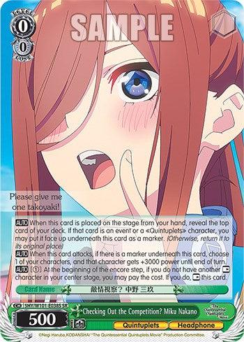 Checking Out the Competition? Miku Nakano (5HY/W101-E038S SR) [The Quintessential Quintuplets Movie] - POKÉ JEUX