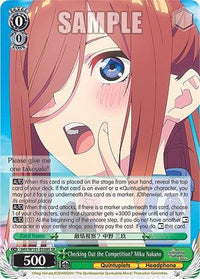 Checking Out the Competition? Miku Nakano (5HY/W101-E038S SR) [The Quintessential Quintuplets Movie] - POKÉ JEUX