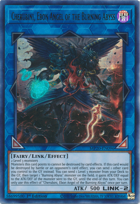 Cherubini, Ebon Angel of the Burning Abyss [MP20-EN096] Ultra Rare - POKÉ JEUX