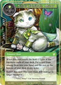 Ciel's Familiar, Mikay (ADK-089) [Advent of the Demon King] - POKÉ JEUX