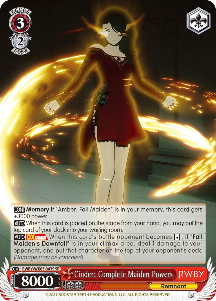 Cinder: Complete Maiden Powers (RWBY/WX03-043S SR) [RWBY] - POKÉ JEUX