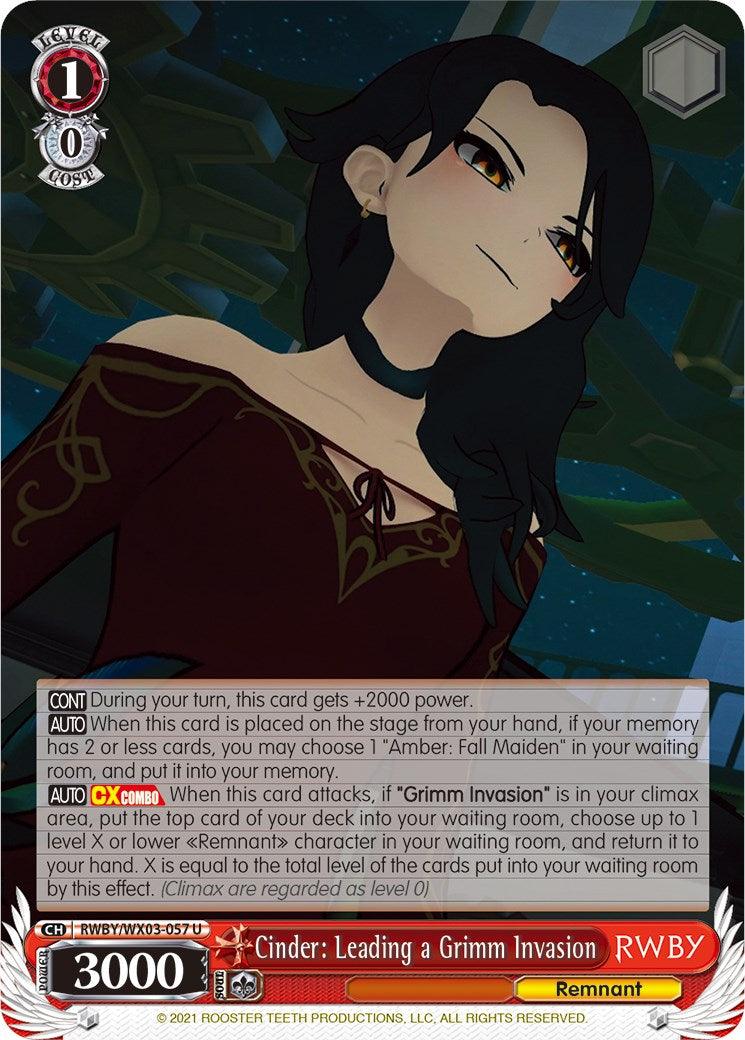 Cinder: Leading a Grimm Invasion (RWBY/WX03-057 U) [RWBY] - POKÉ JEUX