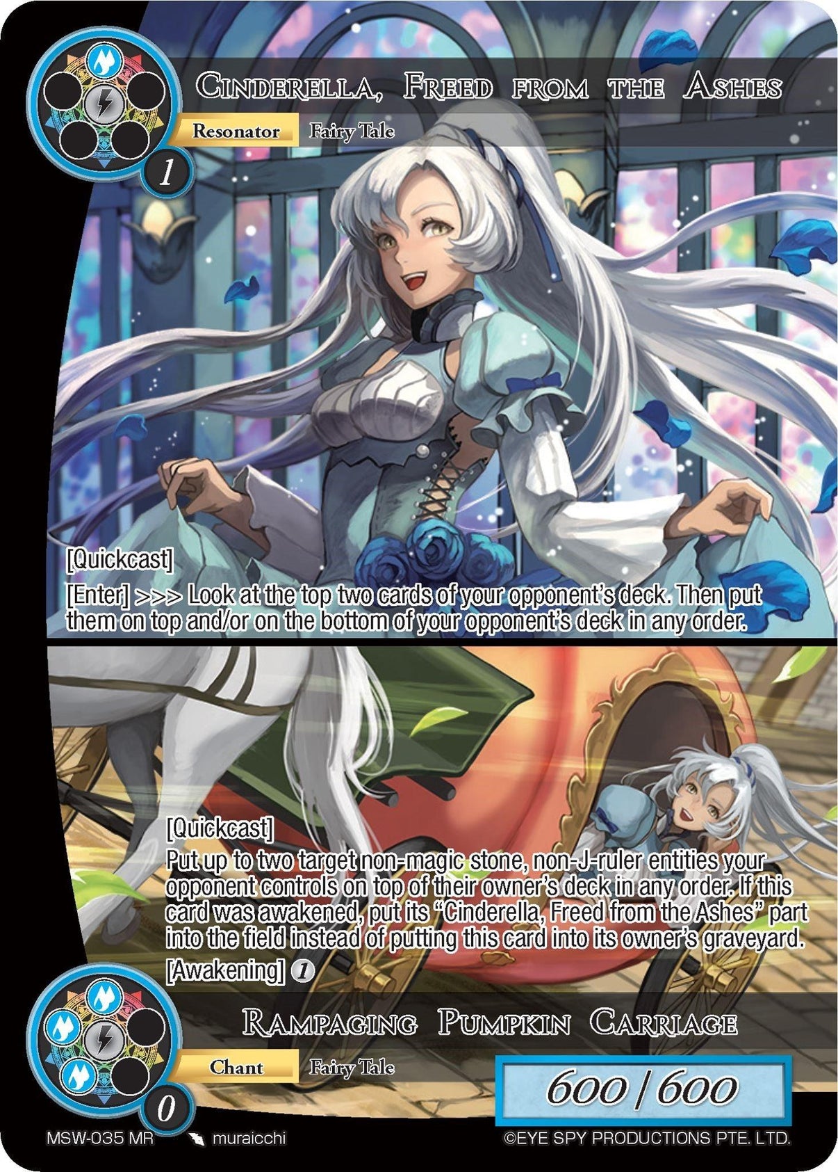 Cinderella, Freed from the Ashes // Rampaging Pumpkin Carriage (MSW-035) [The Magic Stone War - Zero] - POKÉ JEUX