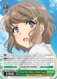 Clear Blue Skies, Tomoe Koga (SBY/W64-E028 R) [Rascal Does Not Dream of Bunny Girl Senpai] - POKÉ JEUX