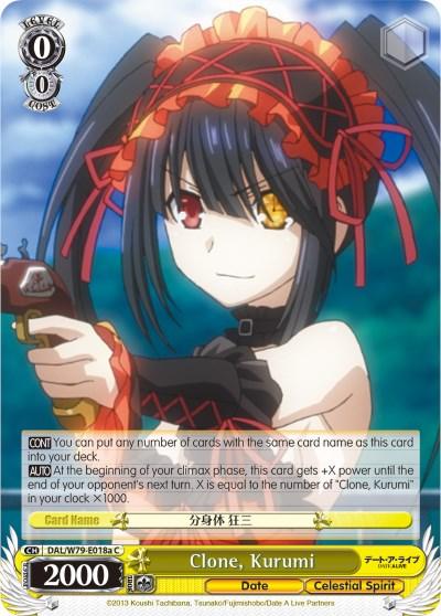Clone, Kurumi (DAL/W79-E018a C) [Date A Live] - POKÉ JEUX