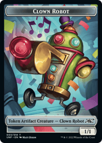Clown Robot (003) // Food (011) Double-Sided Token [Unfinity Tokens] - POKÉ JEUX
