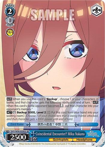 Coincidental Encounter? Miku Nakano (5HY/W90-E090S SR) [The Quintessential Quintuplets 2] - POKÉ JEUX