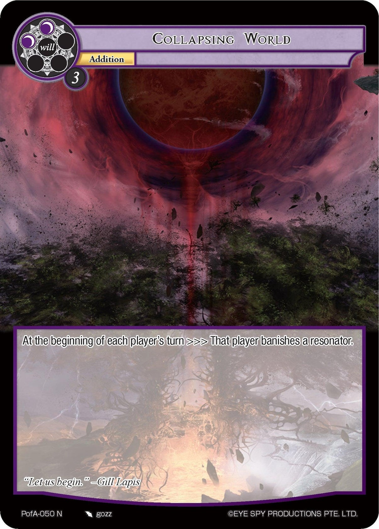 Collapsing World (PofA-050) [Alice Origin IV: Prologue of Attoractia] - POKÉ JEUX