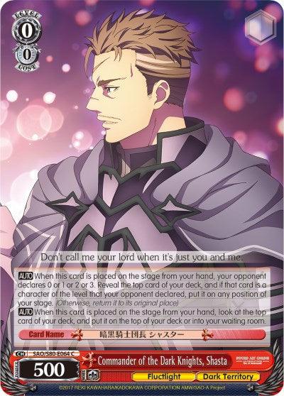 Commander of the Dark Knights, Shasta (SAO/S80-E064 C) [Sword Art Online -Alicization- Vol.2] - POKÉ JEUX