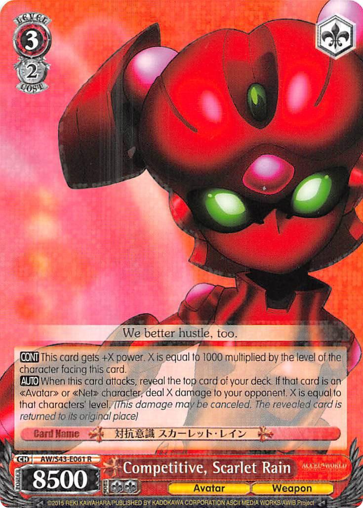 Competitive, Scarlet Rain (AW/S43-E061 R) [Accel World -Infinite Burst-] - POKÉ JEUX