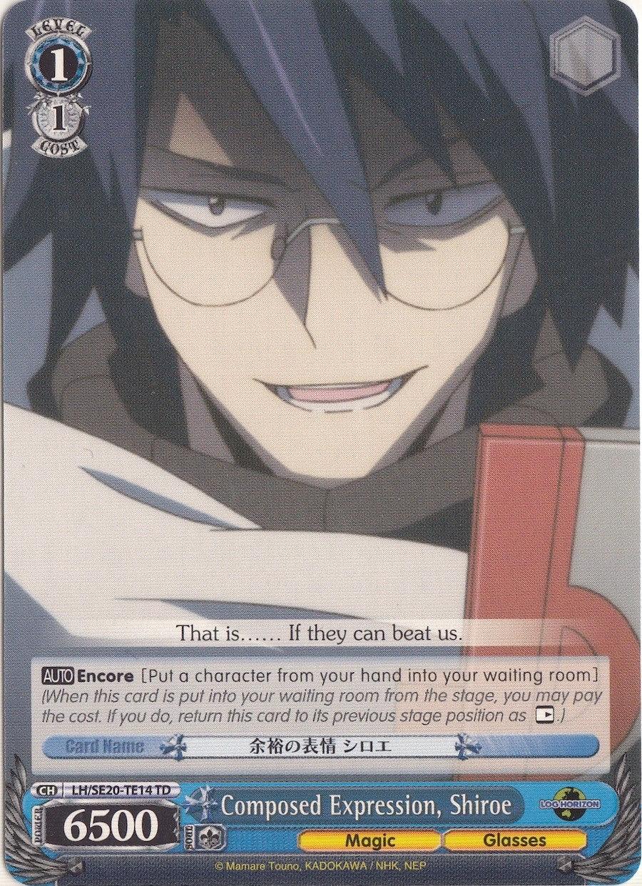 Composed Expression, Shiroe (LH/SE20-TE14 TD) [LOG HORIZON] - POKÉ JEUX