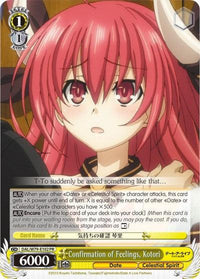 Confirmation of Feelings, Kotori (DAL/W79-E102 PR) [Date A Live] - POKÉ JEUX