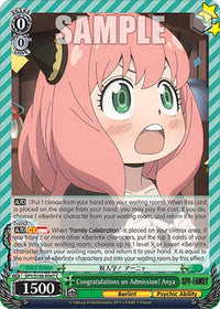 Congratulations on Admission! Anya (SPY/S106-E047 C) [SPY x FAMILY] - POKÉ JEUX