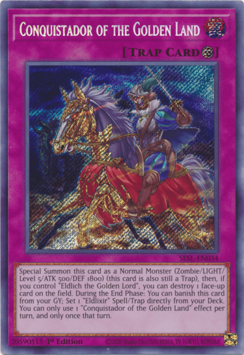 Conquistador of the Golden Land [SESL-EN034] Secret Rare - POKÉ JEUX