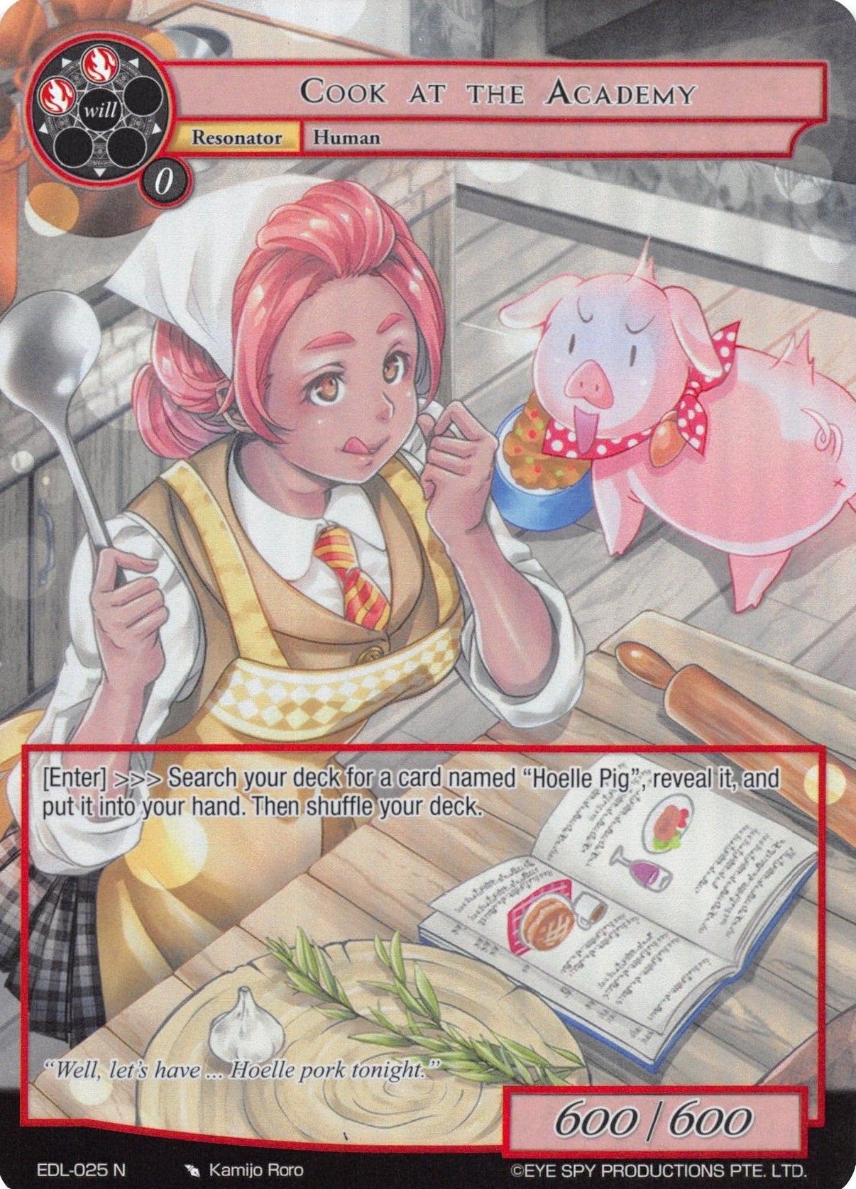 Cook at the Academy (Full Art) (EDL-025) [The Epic of the Dragon Lord] - POKÉ JEUX