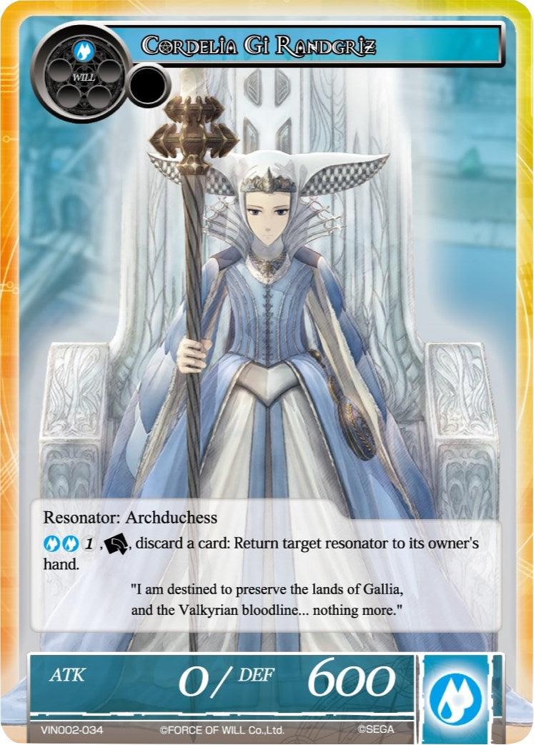 Cordelia Gi Randgriz (VIN002-034) [Vingolf 2: Valkyria Chronicles] - POKÉ JEUX