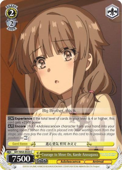 Courage to Move On, Kaede Azusagawa (SBY/W64-E020 C) [Rascal Does Not Dream of Bunny Girl Senpai] - POKÉ JEUX