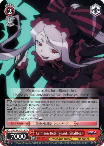 Crimson Red Tyrant, Shalltear (OVL/S62-TE16 TD) [Nazarick: Tomb of the Undead] - POKÉ JEUX