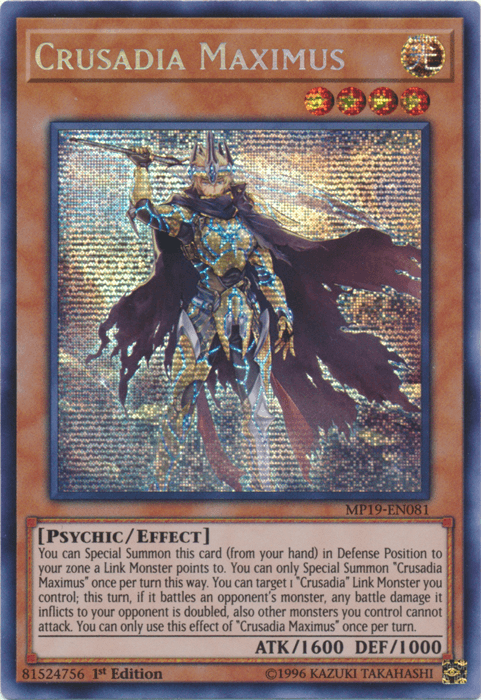 Crusadia Maximus [MP19-EN081] Prismatic Secret Rare - POKÉ JEUX