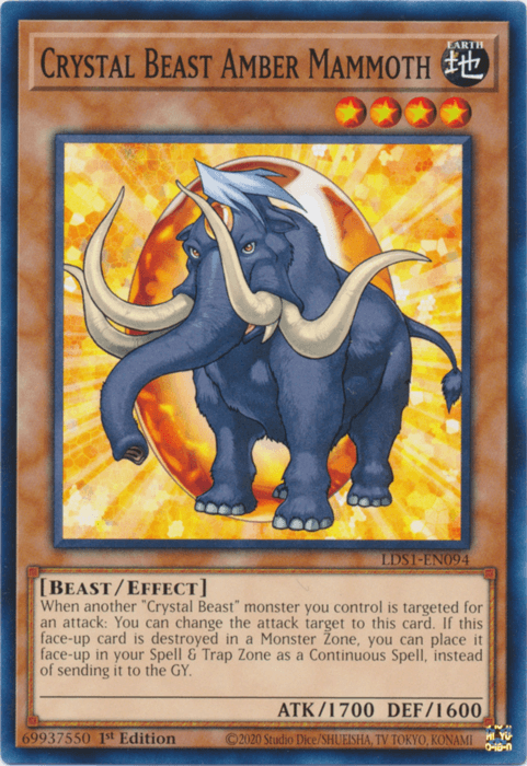 Crystal Beast Amber Mammoth [LDS1-EN094] Common - POKÉ JEUX