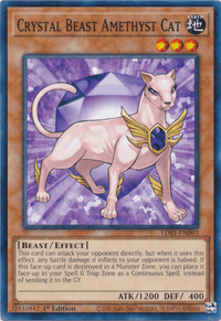 Crystal Beast Amethyst Cat [LDS1-EN093] Common - POKÉ JEUX