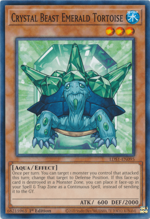 Crystal Beast Emerald Tortoise [LDS1-EN095] Common - POKÉ JEUX