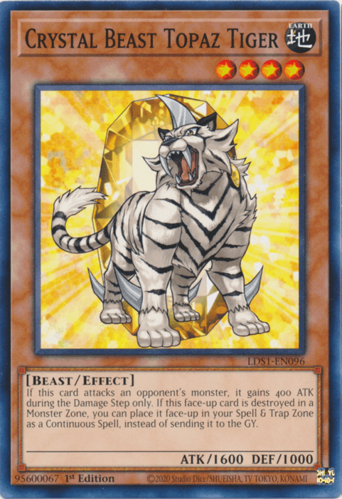 Crystal Beast Topaz Tiger [LDS1-EN096] Common - POKÉ JEUX