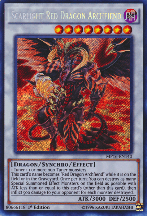 Scarlight Red Dragon Archfiend [MP16-EN140] Secret Rare - POKÉ JEUX