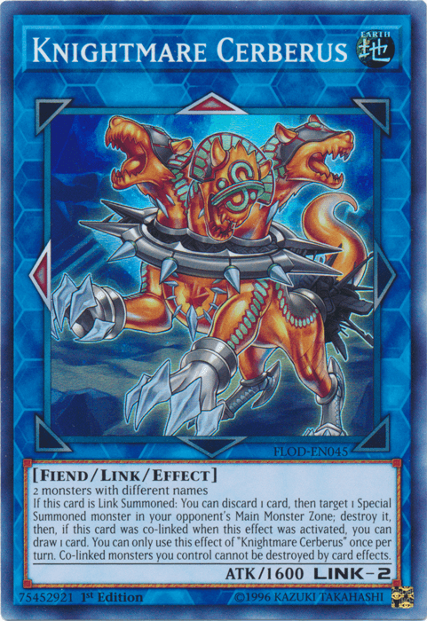 Knightmare Cerberus [FLOD-EN045] Super Rare - POKÉ JEUX