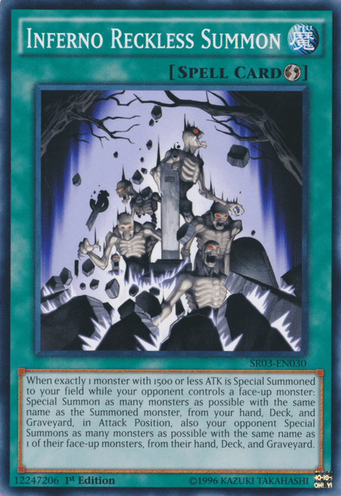 Inferno Reckless Summon [SR03-EN030] Common - POKÉ JEUX