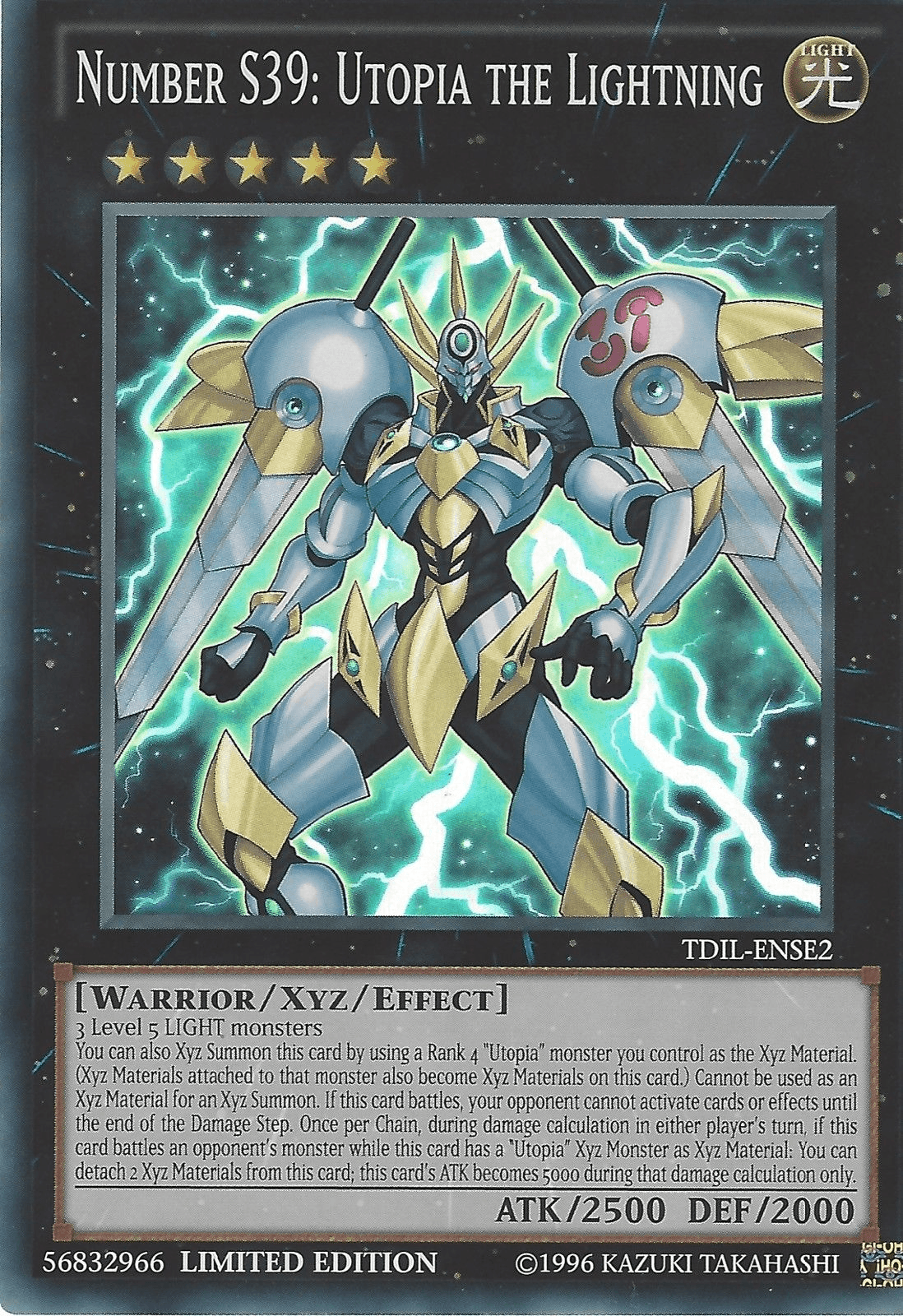 Number S39: Utopia the Lightning [TDIL-ENSE2] Super Rare - POKÉ JEUX
