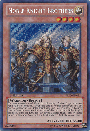 Noble Knight Brothers [PRIO-EN081] Secret Rare - POKÉ JEUX