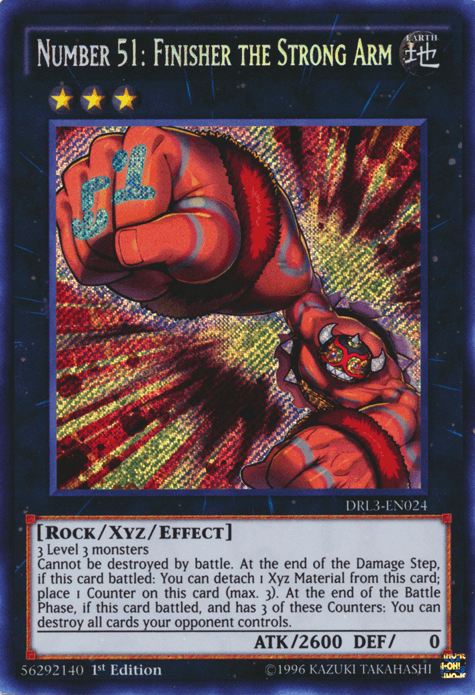 Number 51: Finisher the Strong Arm [DRL3-EN024] Secret Rare - POKÉ JEUX
