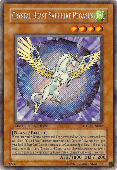 Crystal Beast Sapphire Pegasus [CT04-EN002] Secret Rare - POKÉ JEUX