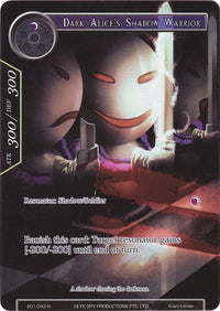 Dark Alice's Shadow Warrior (Full Art) (AO1-043) [Alice Origin] - POKÉ JEUX
