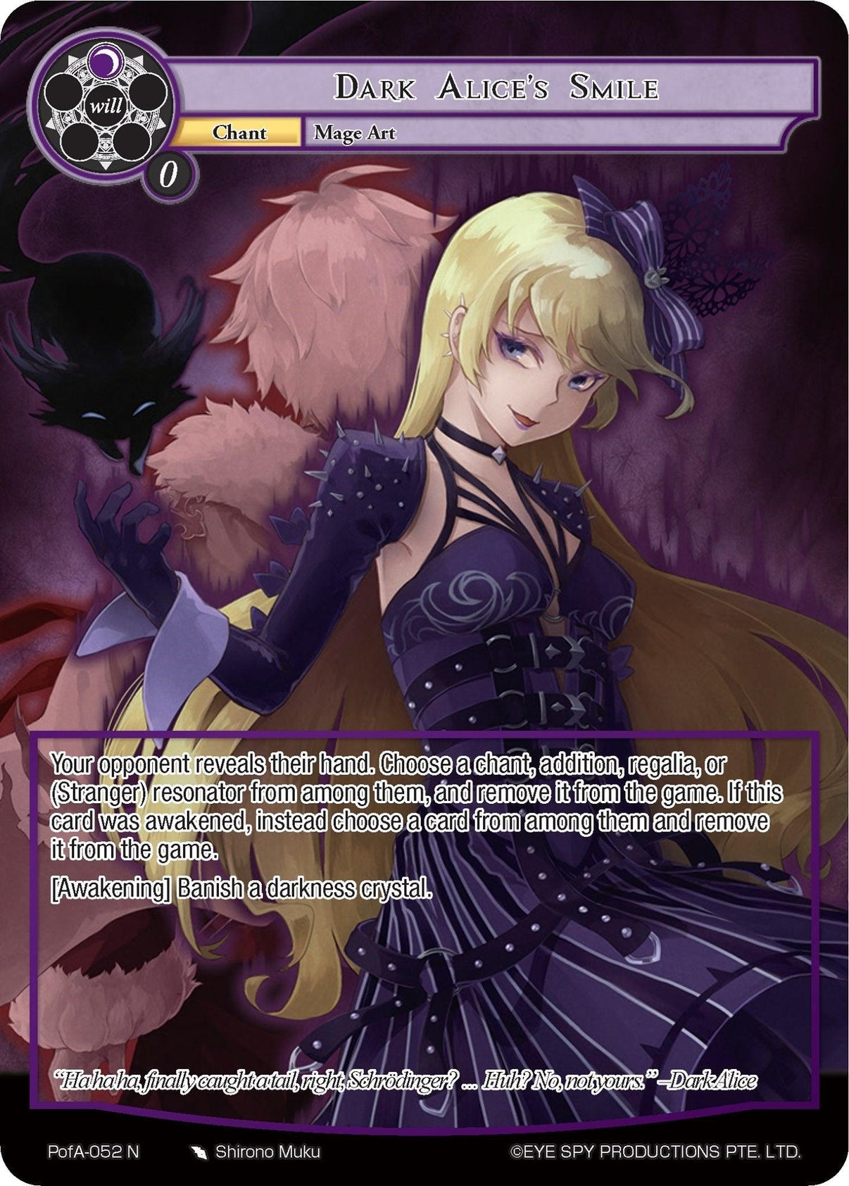 Dark Alice's Smile (Full Art) (PofA-052) [Alice Origin IV: Prologue of Attoractia] - POKÉ JEUX