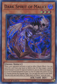Dark Spirit of Malice [LED5-EN003] Super Rare - POKÉ JEUX
